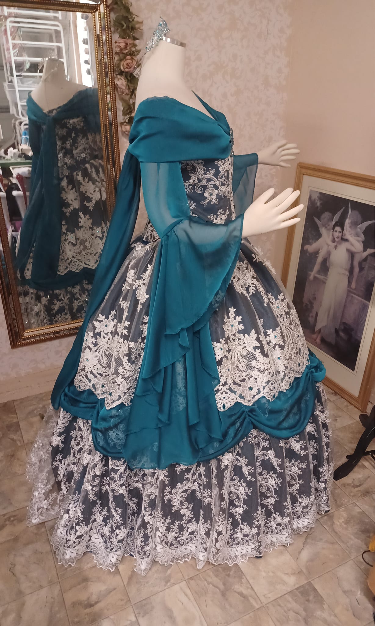 Belle Odette!  Swan Princess Victorian Style Dress