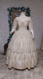 Delicate Champagne Victorian Belle gown In-stock! M/L