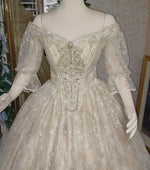 Delicate Champagne Victorian Belle gown In-stock! M/L