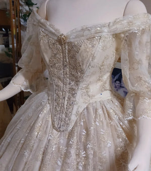 Delicate Champagne Victorian Belle gown In-stock! M/L