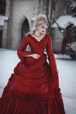 In Stock! Mina Dracula Gothic Gown- Deep Red- Size Medium