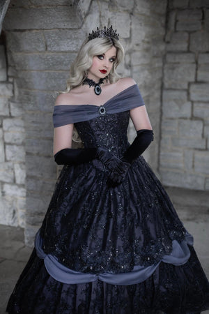 Gothic Belle Red/black Upscale Fantasy Gown