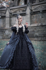 In-Stock! Charcoal/black Gothic Sleeping Beauty Gown Size Medium