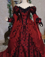 In Stock! Gothic Red/black Sleeping Beauty Gown Size Medium