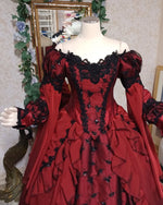 In Stock! Gothic Red/black Sleeping Beauty Gown Size Medium