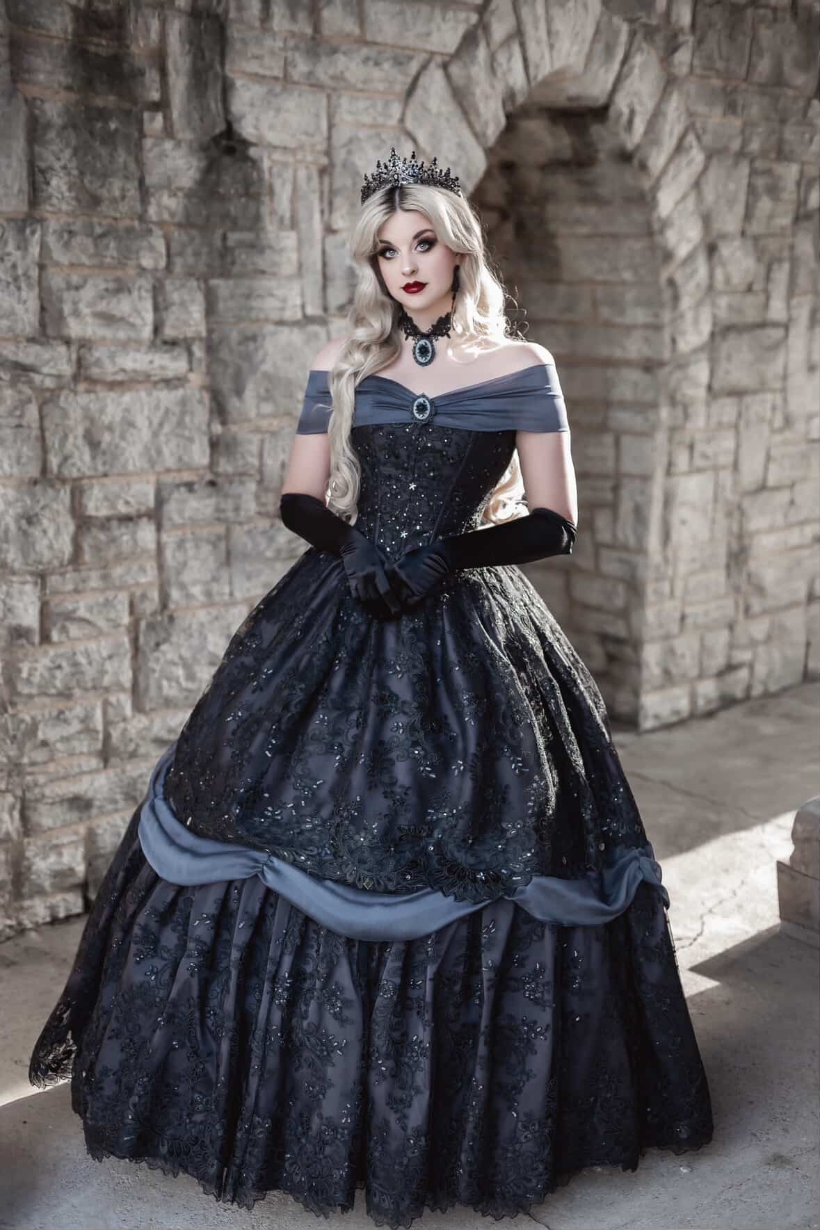 floor length gothic dress Goth Armour by Chotronette