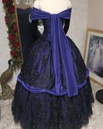 Purple/black Gothic Belle Gown Size med/large In-stock!