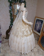 New! Sparkle Ivory and Gold Princess Gown 1-of-a-Kind In Stock!