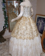 New! Sparkle Ivory and Gold Princess Gown 1-of-a-Kind In Stock!