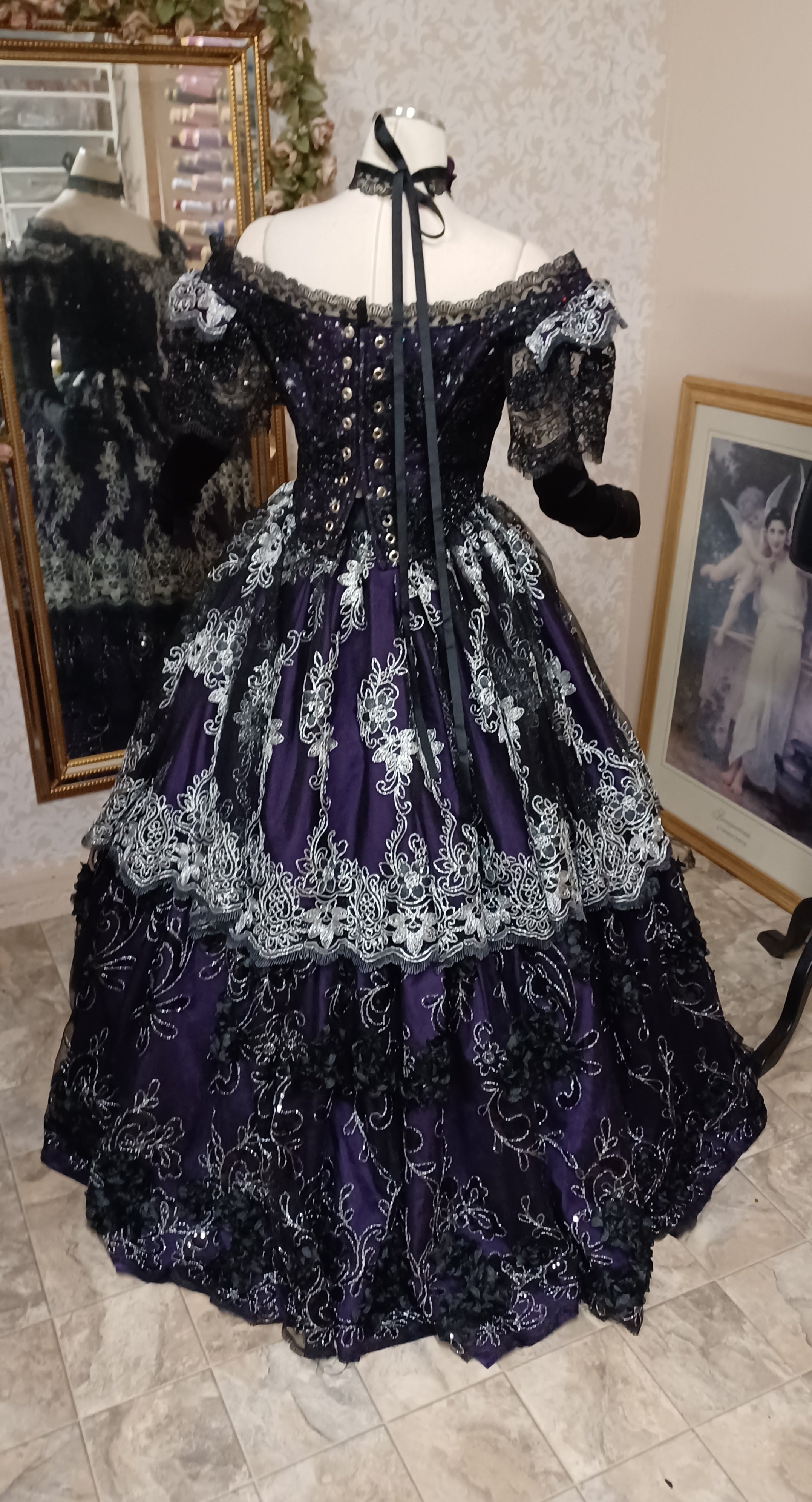 Sale! Purple, Black and Silver Gothic Victorian Gown -Medium – Romantic ...