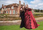 SOLD OUT Red/black Gothic Sleeping Beauty Alternative Wedding Gown