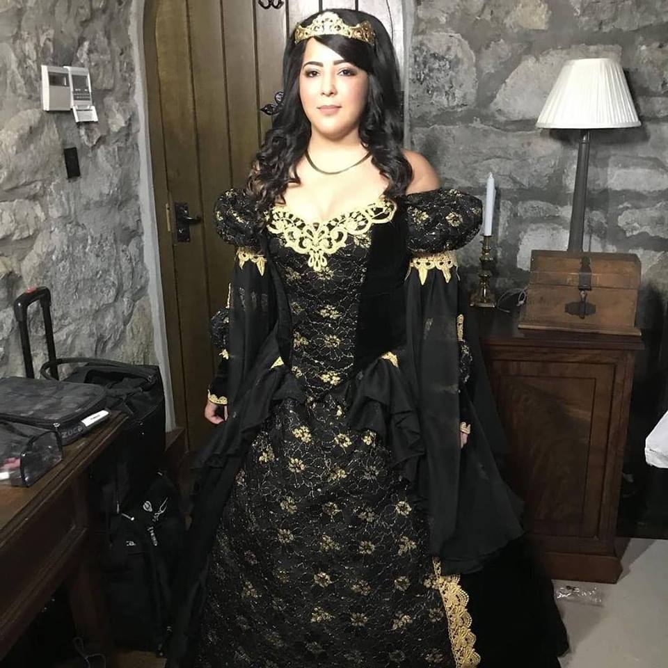 SOLD OUT Black and Gold Plus Size Gothic Sleeping Beauty Velvet Gown