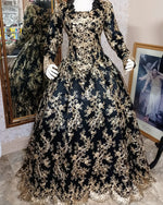 Sale! In Stock! Gothic Gold/Black Lace Bodice and Skirt Set Medium