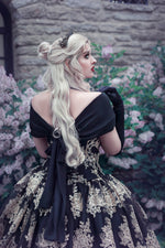 Gothic Black/Gold Belle Beauty and the Beast Custom Gown