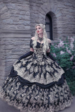 SOLD OUT Gothic Black/Gold Belle Beauty and the Beast Custom Gown