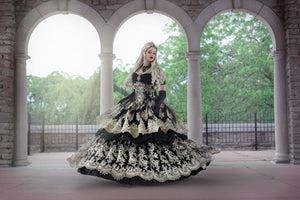 SOLD OUT Gothic Black/Gold Belle Beauty and the Beast Custom Gown