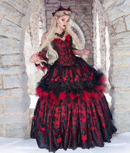 Gothic Dark Fae Fairy Fantasy Convertible Gown Corset Set 1X 46-48bust Gothic Dark Fae Fairy Fantasy Convertible Gown Corset Set 1X 46-48bust