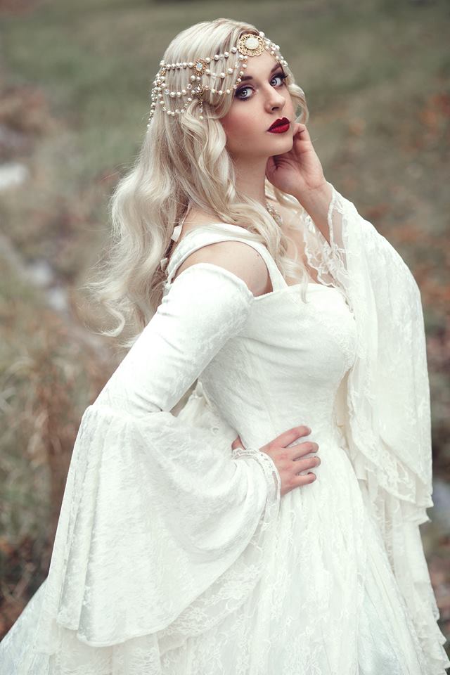 Gwendolyn Medieval Velvet and Lace Gown
