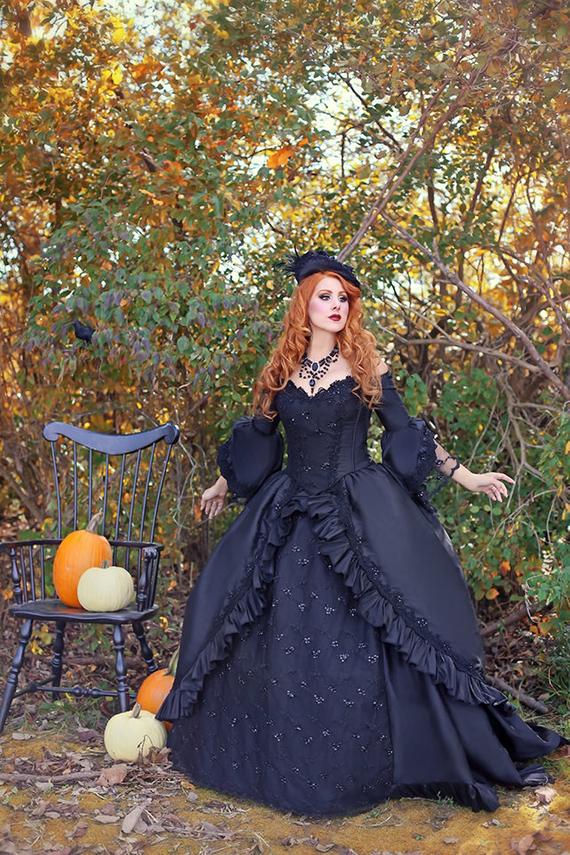 marie antoinette black dress Top 5 Black Dresses in Historical Costume Movies & TV Frock Flicks
