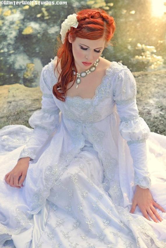 Belle Lace Victorian Gown Disney Princess Wedding Gown Custom – Romantic  Threads