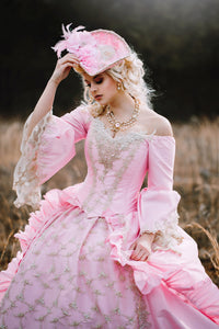 Off-Shoulder Marie Antoinette Sparkle Fantasy Gown – Romantic Threads