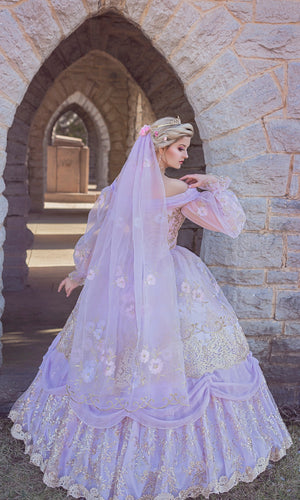 SOLD! Fantasy Belle Rapunzel lavendar/gold Princess Gown Wedding Cospl Romantic Threads SOLD! Fantasy Belle Rapunzel lavendar/gold Princess Gown Wedding Cospl Romantic Threads