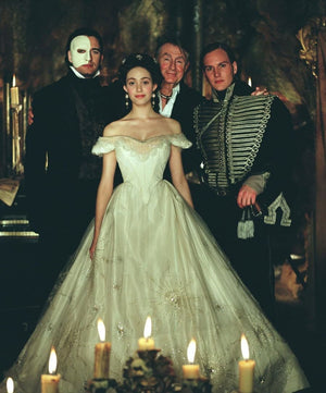 Phantom of the Opera Sparkle Custom Bustle Gown Black or Ivory Romantic Threads Phantom of the Opera Sparkle Custom Bustle Gown Black or Ivory Romantic Threads
