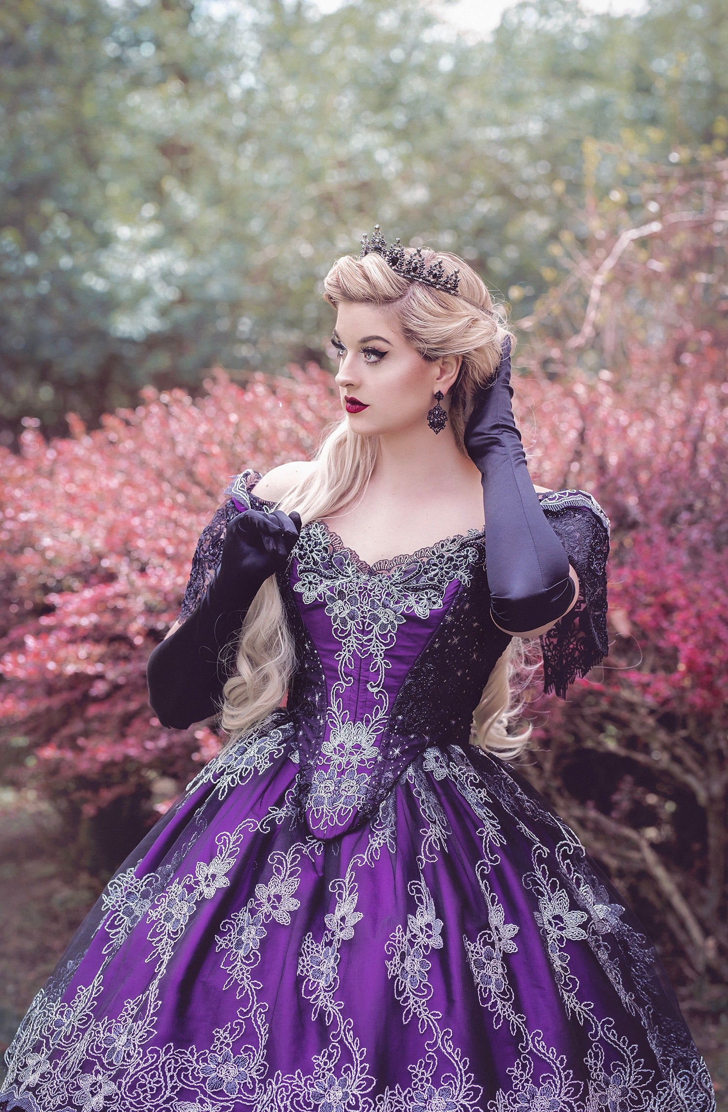 Sale! Purple, Black and Silver Gothic Victorian Gown -Medium – Romantic  Threads