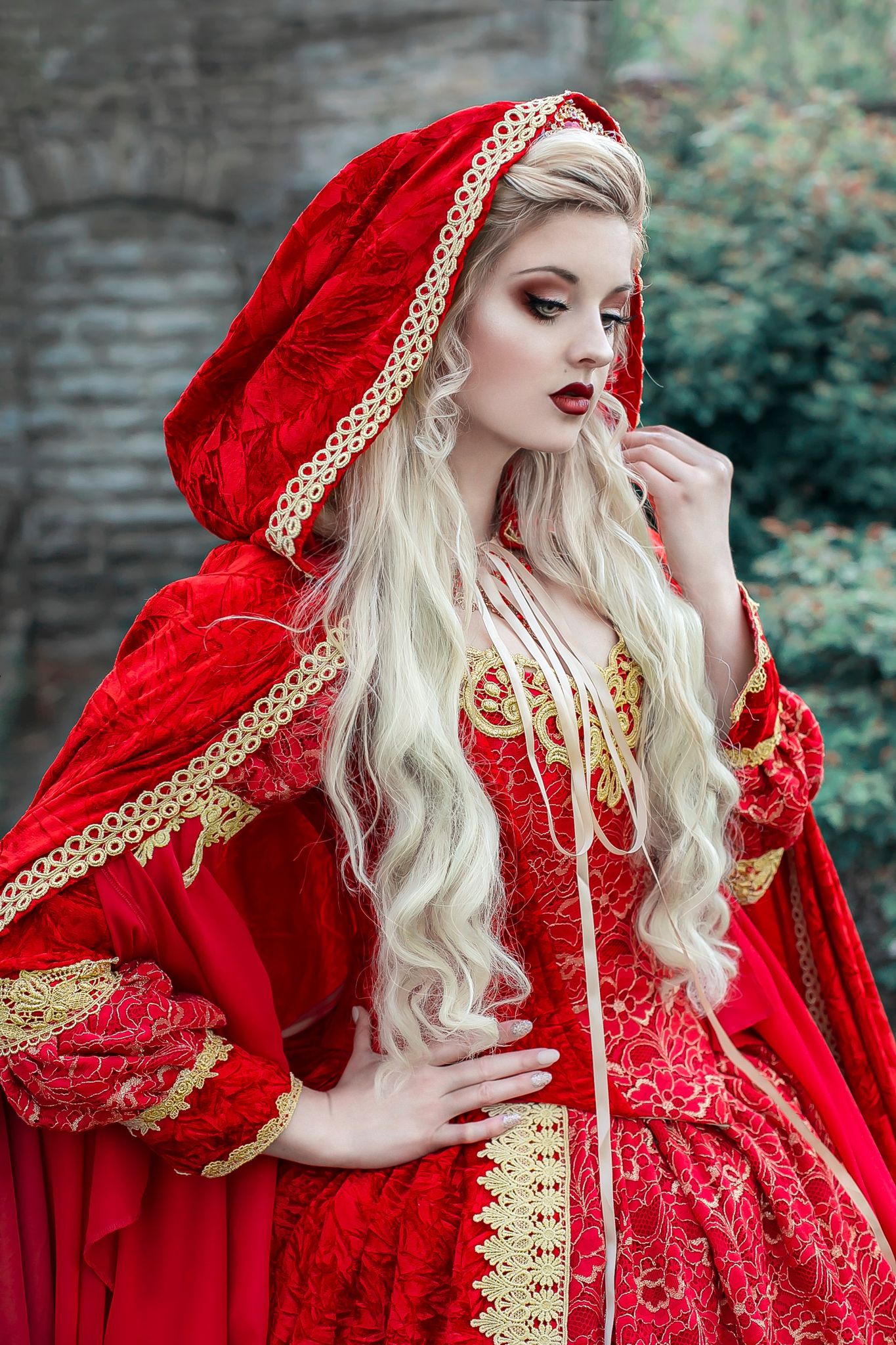 red and gold velvet dress Rust gold velvet long dress