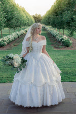 Romantic Victorian Wedding Gown Plus Size Custom