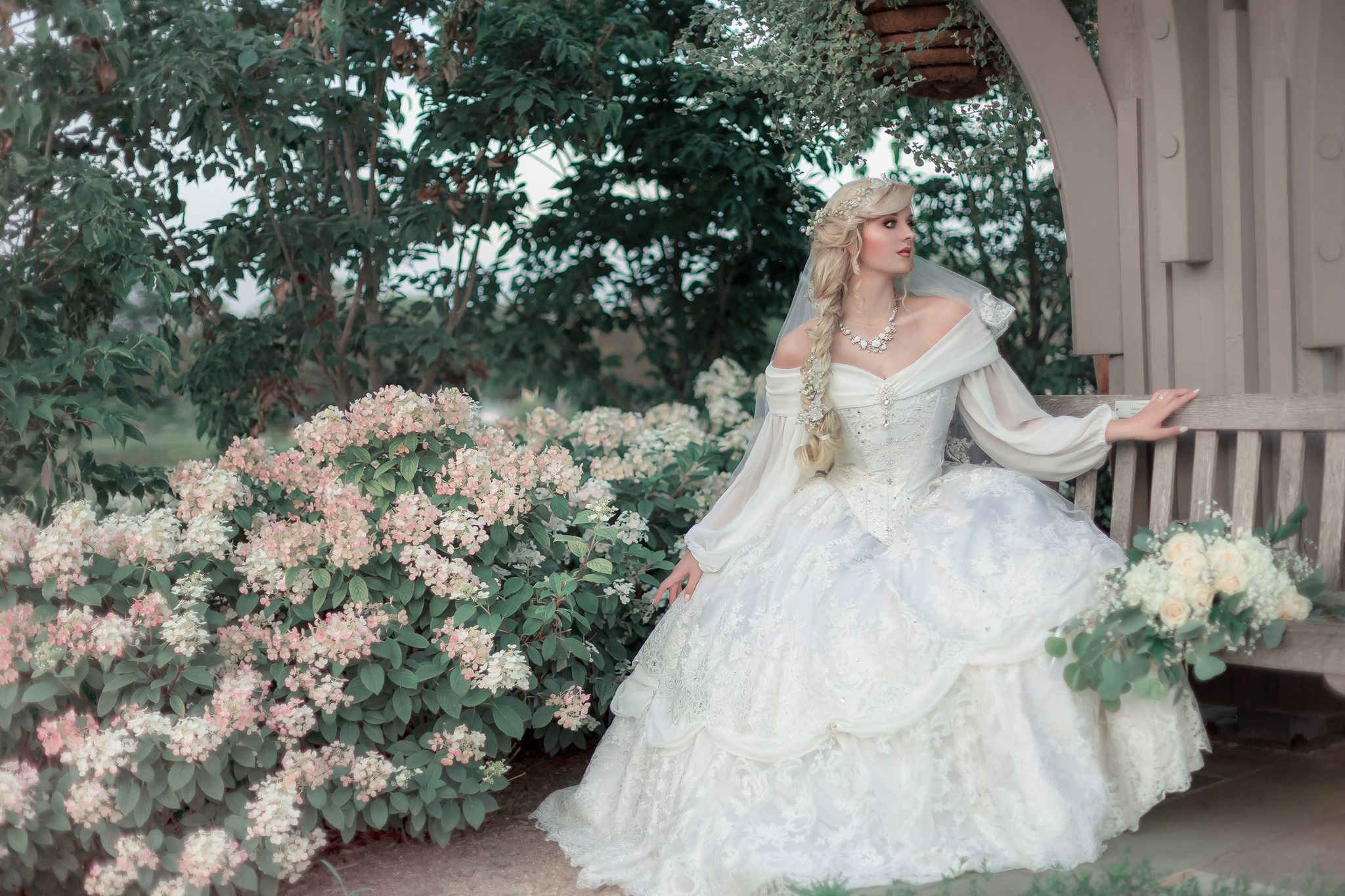 Romantic Victorian Wedding Gown Plus Size Custom