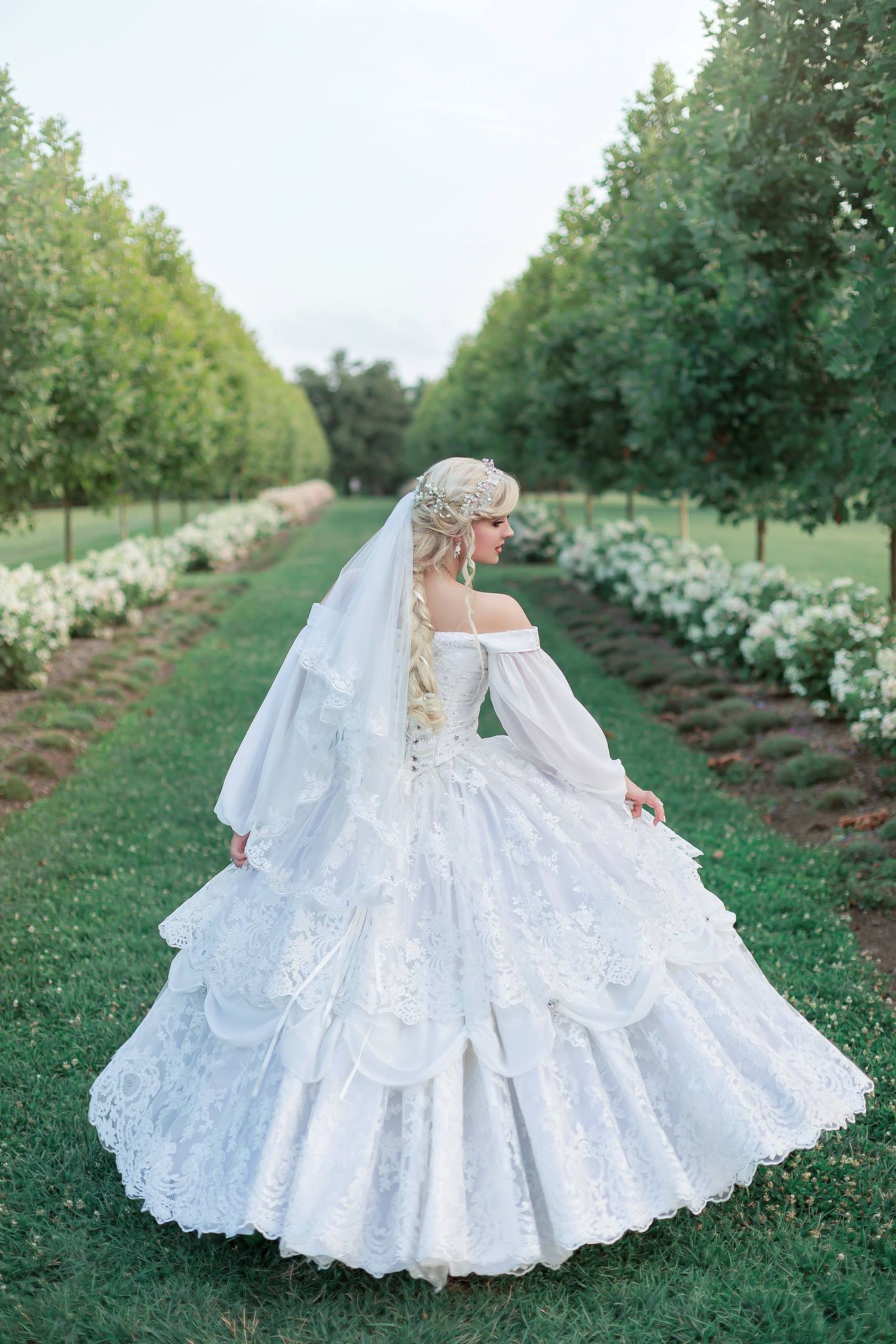 Romantic Victorian Wedding Sparkle Gown Plus Size Custom 3X