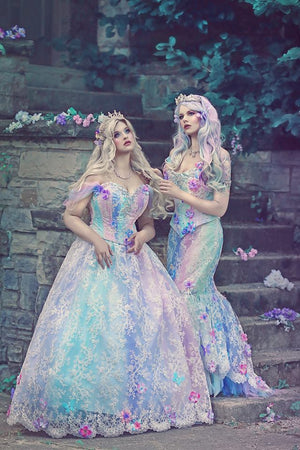 Fairy Fantasy Pastel Unicorn Rainbow Gown XLarge Fairy Fantasy Pastel Unicorn Rainbow Gown XLarge