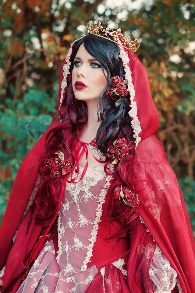 SOLD OUT Queen Red/Champagne Sleeping Beauty Gown