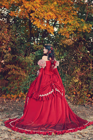 red champagne dress Red and Champagne Prom Dress, Colored Wedding Dress, Sequined Prom Dress, Long Prom Dress with Off Shoulder Straps, Evening Party Dresses