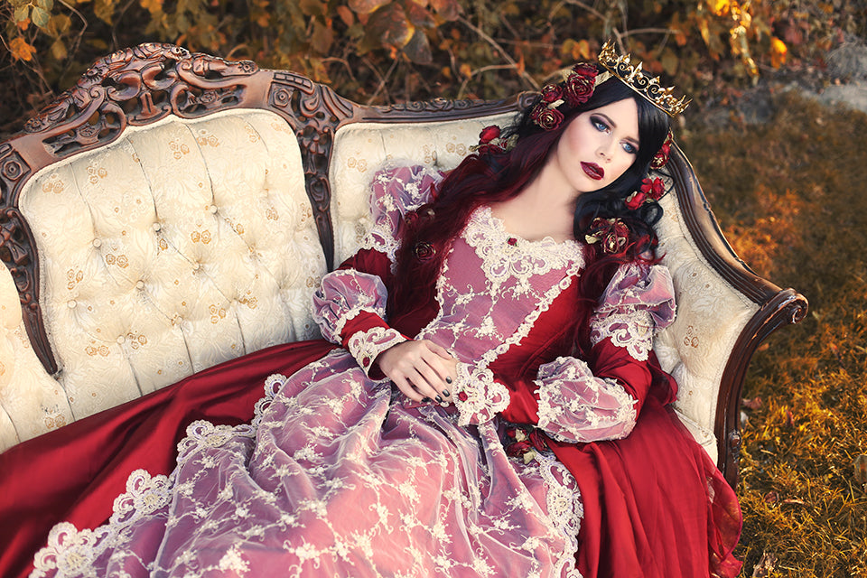 Queen Red/Champagne Sleeping Beauty Gown Queen Red/Champagne Sleeping Beauty Gown
